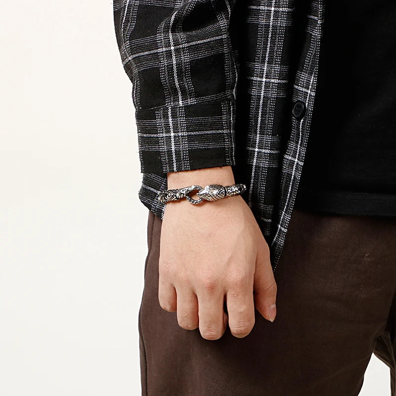 KALEN панк циркон Животное подвеска в виде змеи браслет для мужчин и женщин из