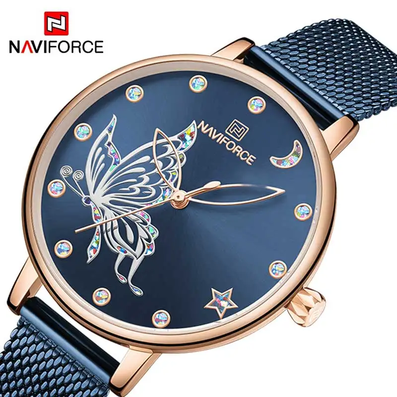 

NAVIFORCE Топ люксовый бренд женские модные креативные часы женские деловые наручные часы женские водонепроницаемые часы Relogio Feminino
