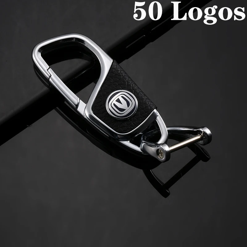 

Car Trinket Zinc Alloy Universal Keychains For Changan Volkswagen VW Geely Citroen Cadillac JEEP FIAT Nissan With Logo Key Ring