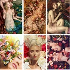 Алмазная картина Xaviera с цветами и девушкой, квадратная вышивка, романтическая мозаика для романтических пар, сексуальная женская мозаика, наборы для вышивки крестиком