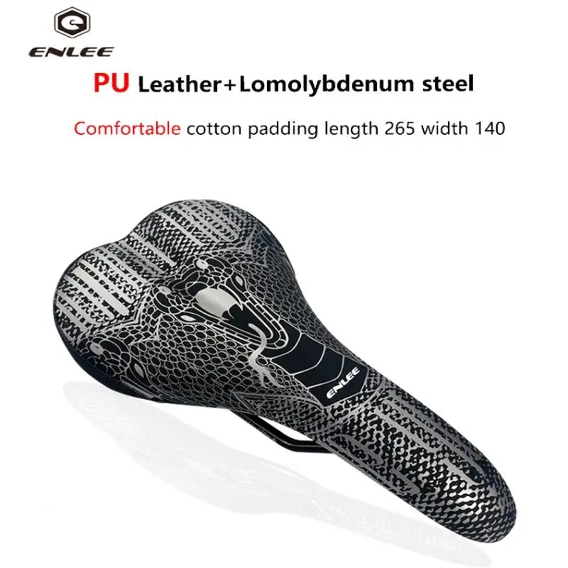 

ENLEE Bicycle Saddle Seat Road MTB Bike Shock Proof Cushion Highly Elastic PP Base + Luo Molybdenum Steel ED Bow + PU Leather