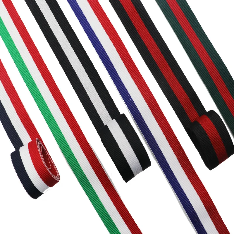 Ленты из полиэстера в рубчик трехцветная тесьма 2 ярда для шитья обуви украшения