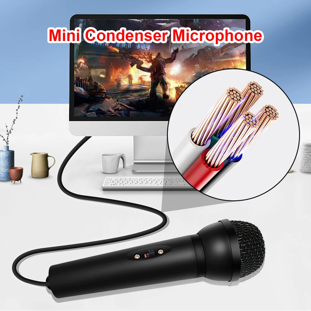 MB-M02 плотные микрофоны с подставкой для ПК ноутбука телевизора караоке