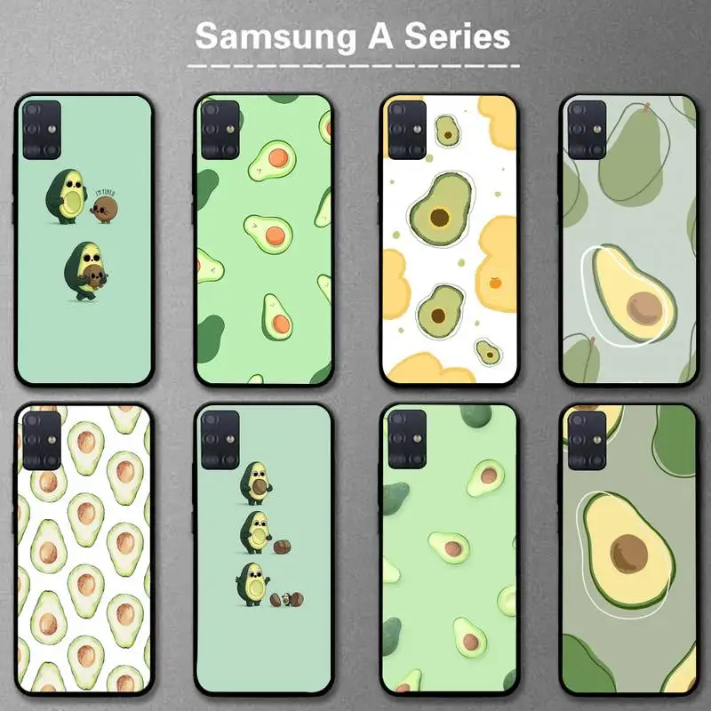 

Cute Cartoon Fruit Avocado Phone Case For Samsung A6 A7 A8 A10 A11 A20 A21 A30 A31 A40 A50 A70 A80 A91 Plus S E Cover