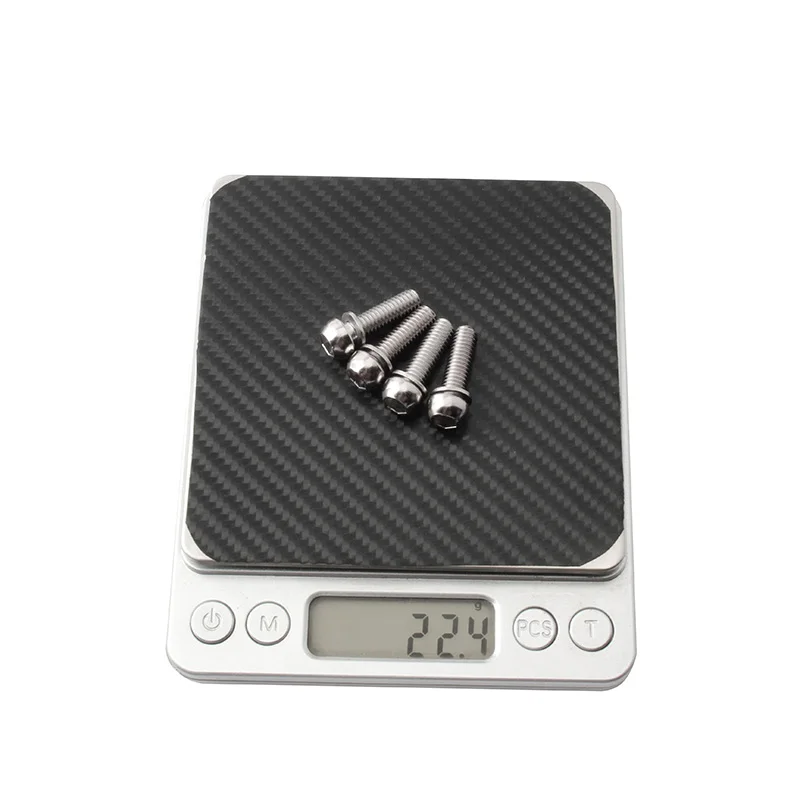 MUQZI 4 шт. Сверхлегкий болт из нержавеющей стали для велосипедных дисков M6 * 18 мм