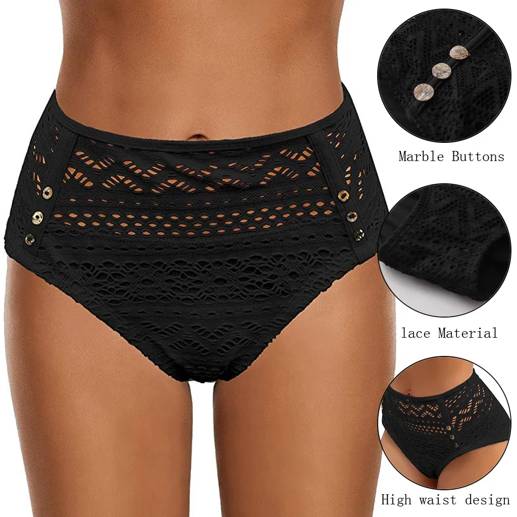 Купальники женские с высокой талией бикини рюшами купальник контролем живота