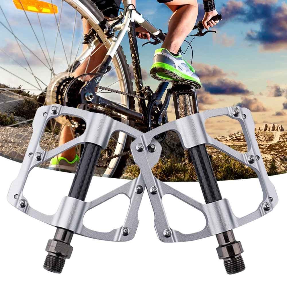 

Ультралегкие Нескользящие педали для велосипеда MTB из алюминиевого сплава быстроразъемные 3 подшипника велосипедные удобные широкие педал...