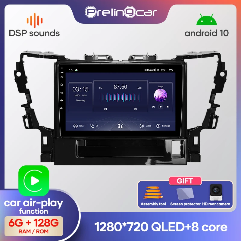 Автомагнитола Prelingcar 2 Din Android 10 0 без DVD мультимедийный видеоплеер GPS навигация для