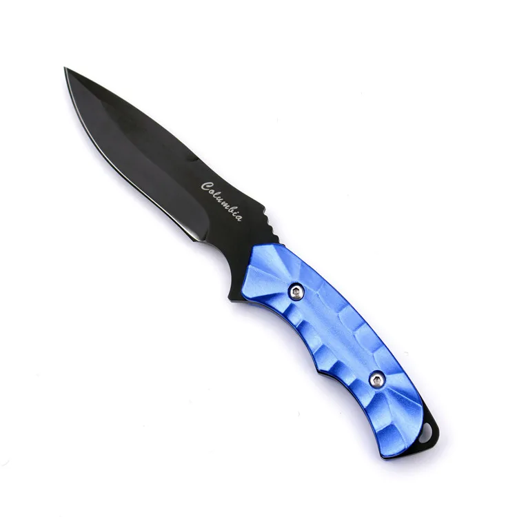 Blue-Black CS Cold стальной нож острый боевой тактический нож открытый кемпинг выживания Охотничьи ножи с оболочкой фиксированный нож с лезвием - Цвет: Blue-Black
