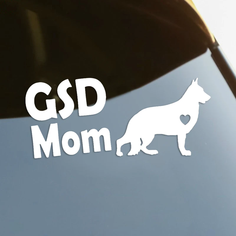 

GSD Mom German Shepherd Dog Die-Cut Vinyl Decal Car Sticker Waterproof Auto Decors on Car Body Bumper Rear Window Laptop #S60365
