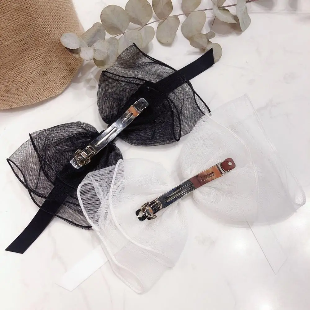 Заколка для волос с бантом женская Элегантный Модный зажим весенний кружевной