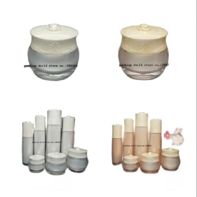 30 г/мл жемчужно-белая/Золотая банка для крема/горшок эссенции/дневной крем/ночной