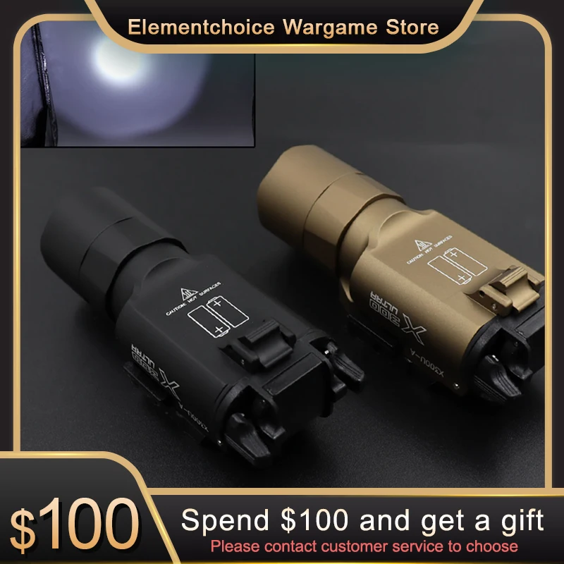 

500 люмен Glock вссветильник тактическое оружие X300U X300 пистолет белый светодиод охота 1911 пистолет вссветильник для 20 мм