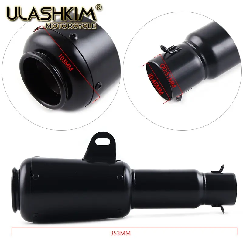 

Universal Motorcycle Exhaust Escape Muffler YZF-R6 TMAX530 SR500 MT-07 XSR700 SR400 XJR400 YZF-R3