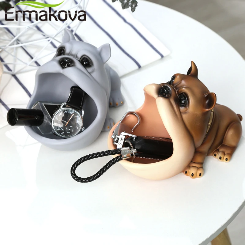ERMAKOVA Творческий панель в форме французского бульдога коробка конфет статуя