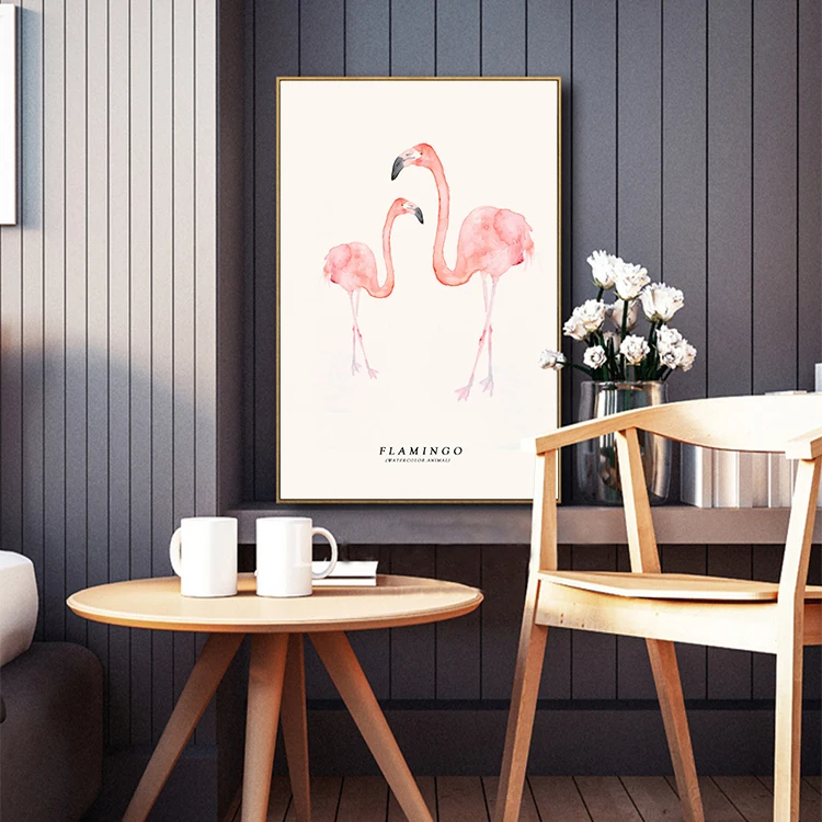 Постер в скандинавском стиле с изображением фламинго настенные картины на