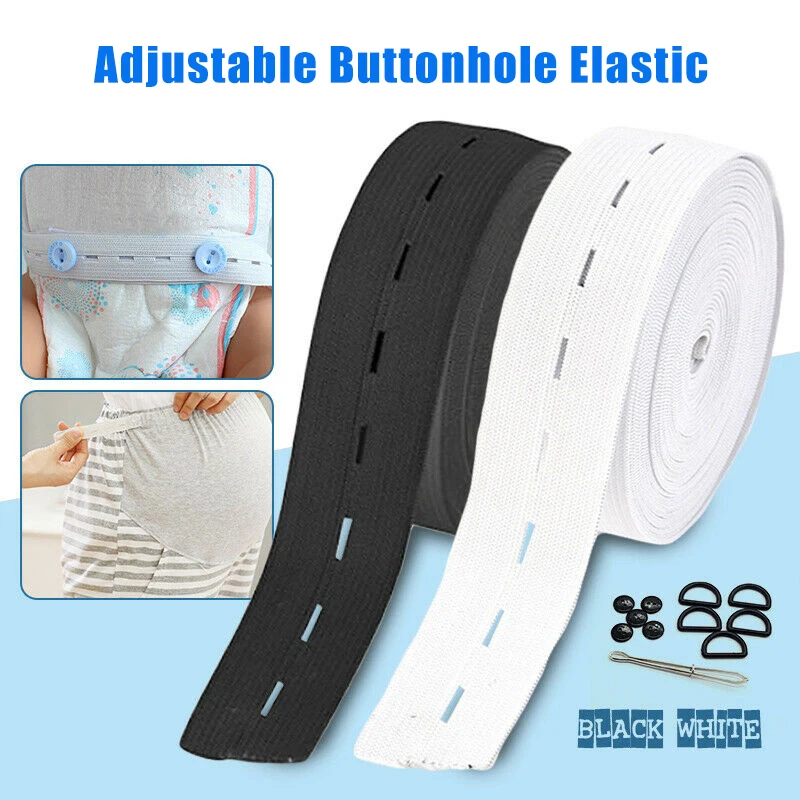 Эластичная лента для шнура с отверстием на пуговицах 34/43 ярдов 15/20 мм