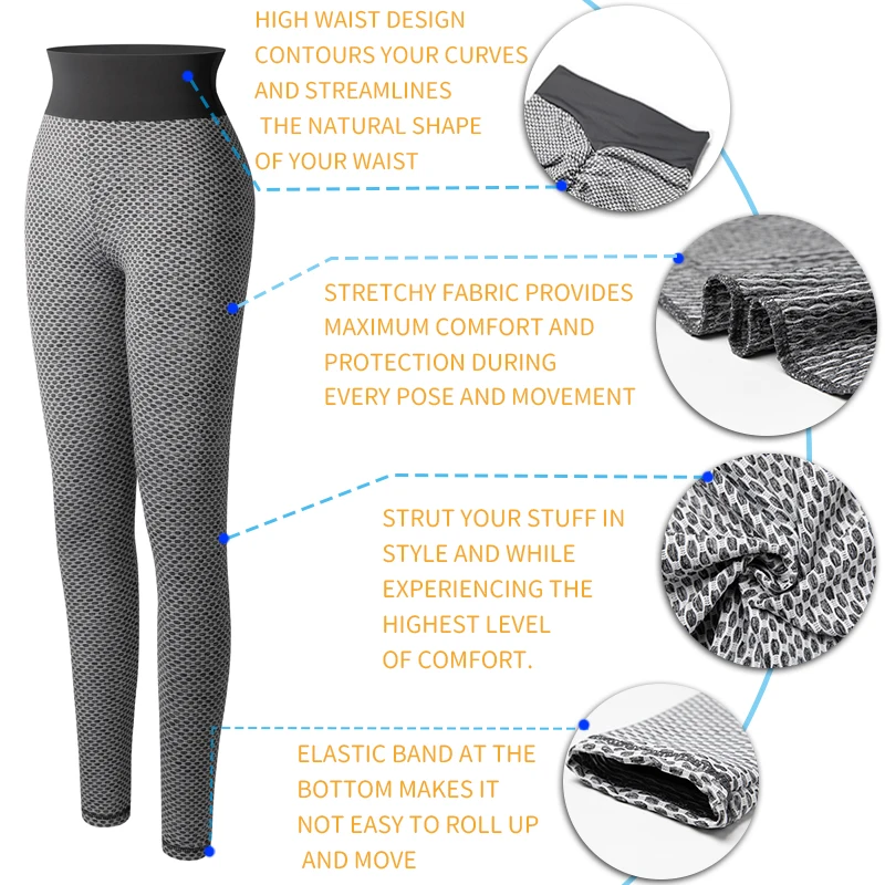 Леггинсы женские для фитнеса тренировочные джеггинсы с завышенной талией