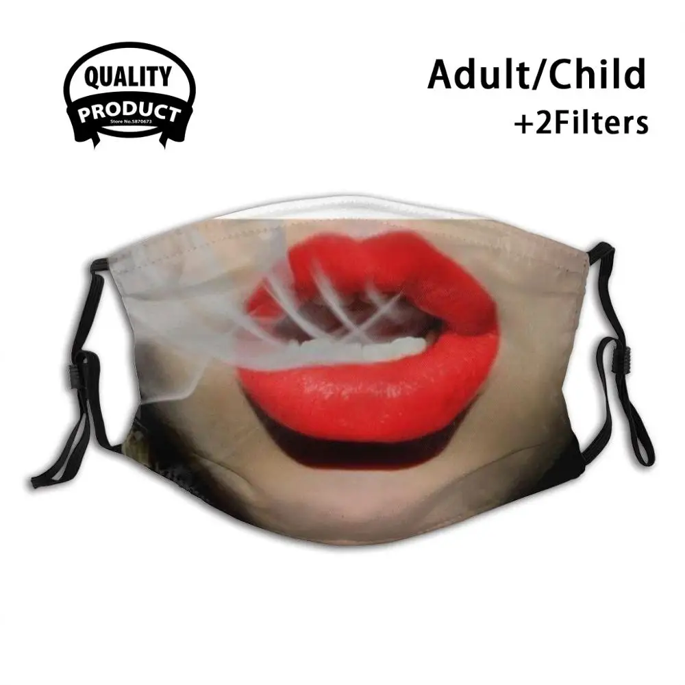

Smoking Lips Sexy Anti Dust Face Mask Washable Filter ReusableSmoking Lips Lips Cool Sexy Red Lipstick Smoke Weed