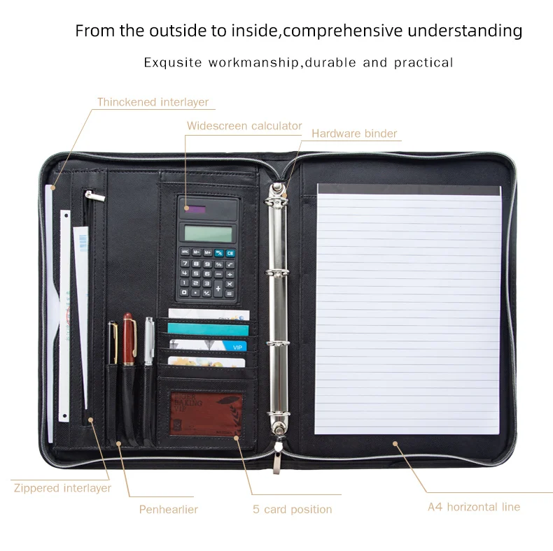 Папка А4 для документов на заказ папка-портфель с замком офиса и школы |