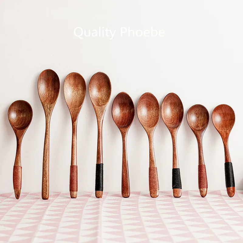 

Wooden Spoon Bamboo Kitchen Cooking Utensil Tool Soup Teaspoon Catering For Kicthen Wooden Spoon kitchenware Coffee apparatus