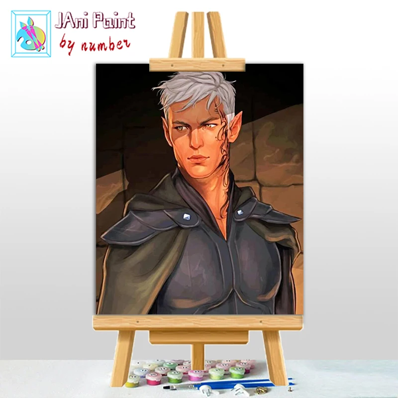 

Glass Throne Man Picture DIY Painting By Numbers Colouring Zero Basis HandPainted Oil Painting Unique Gift Home Decor