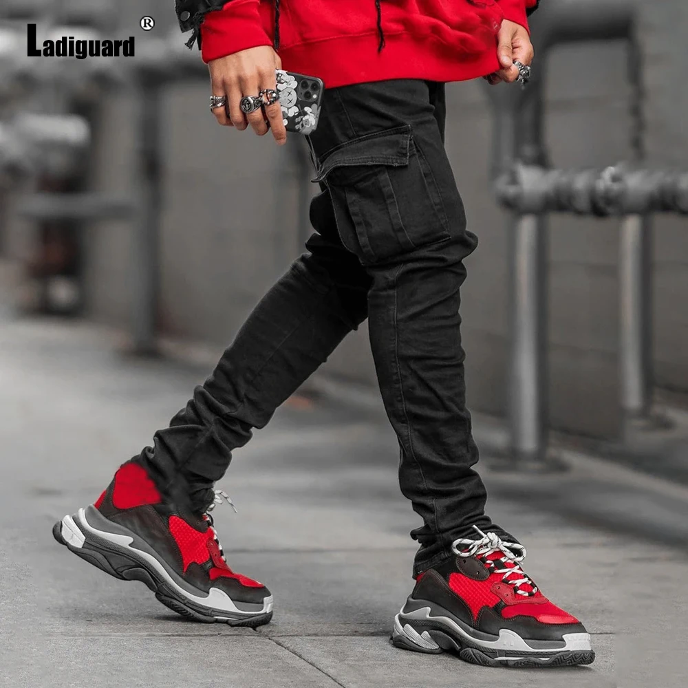 Plus Size 3xl Mens Demin Pants 2022 Spring New Jeans Pencil Pants Male Zipper Pocket Trouser European Style Fashion Demin Pant