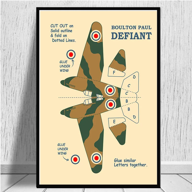 Винтажные карты всемирно известная модель самолета военный веер самолет жилая