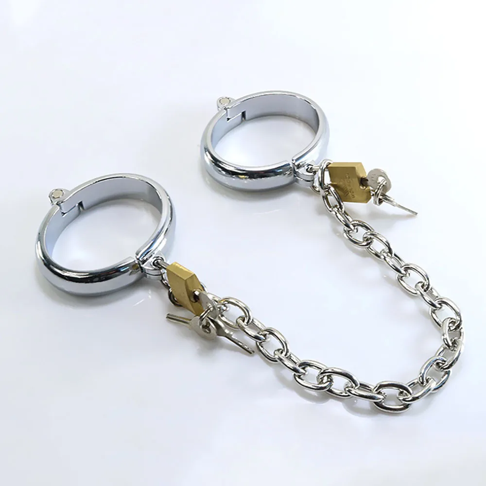 Наручники из нержавеющей стали для БДСМ-игр взрослых |