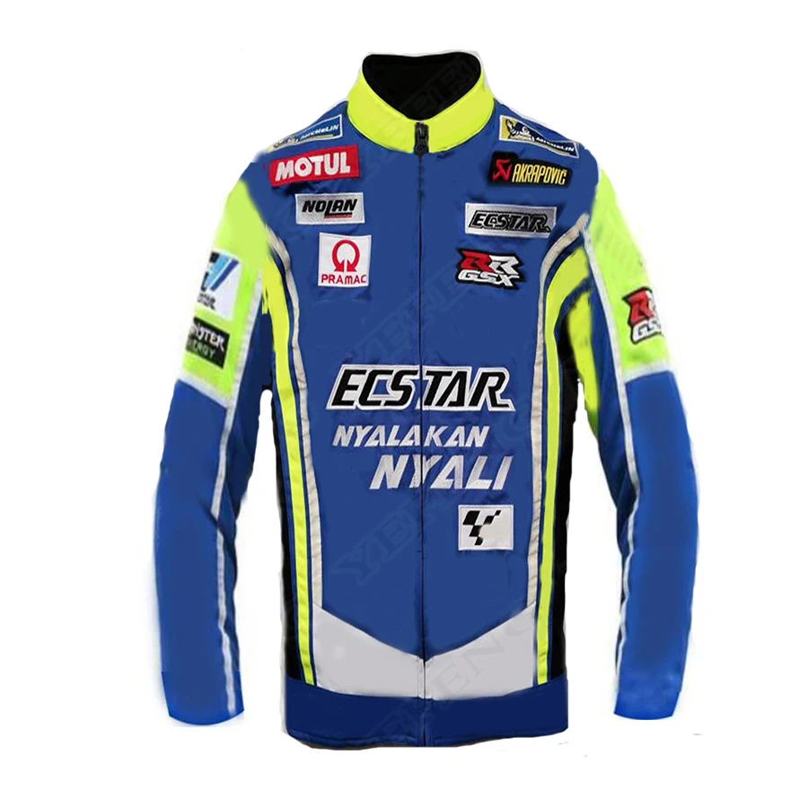 

New Moto GP Men's Jacket for Suzuki Motorcycle Street Moto Racing Full Zip Fleece Sweatshirt Keep Warm Windproof
