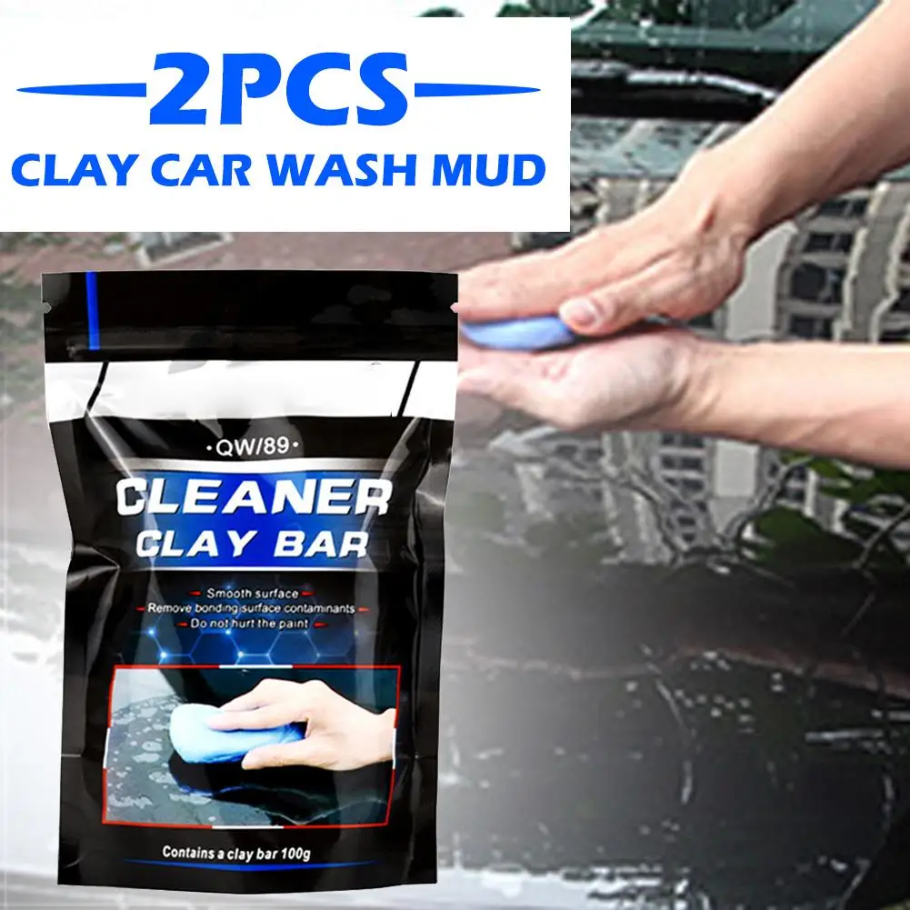 

2pcs/4pcs Car Magic Clean Clay Bar Auto Care No Slaggin Deoxidize Detar Asphalt Rust Spotsg Detailing Cleaning Tools Cleaner