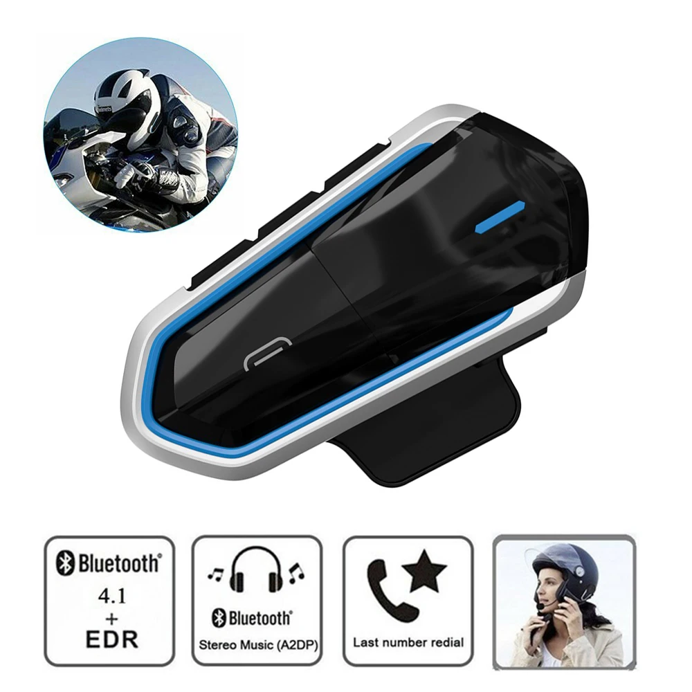 Bluetooth гарнитура для мотоциклетного шлема QTB35 Водонепроницаемая беспроводная