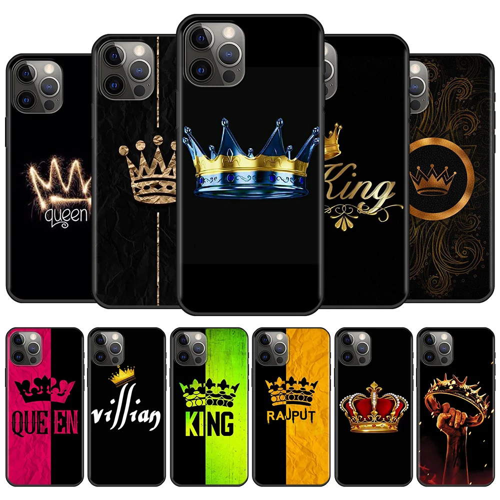 Чехол для телефона iPhone 14 13 12 11 Pro Max Mini X XS XR 6 6S 7 8 Plus 5 5S SE силиконовые чехлы King Queen Art |