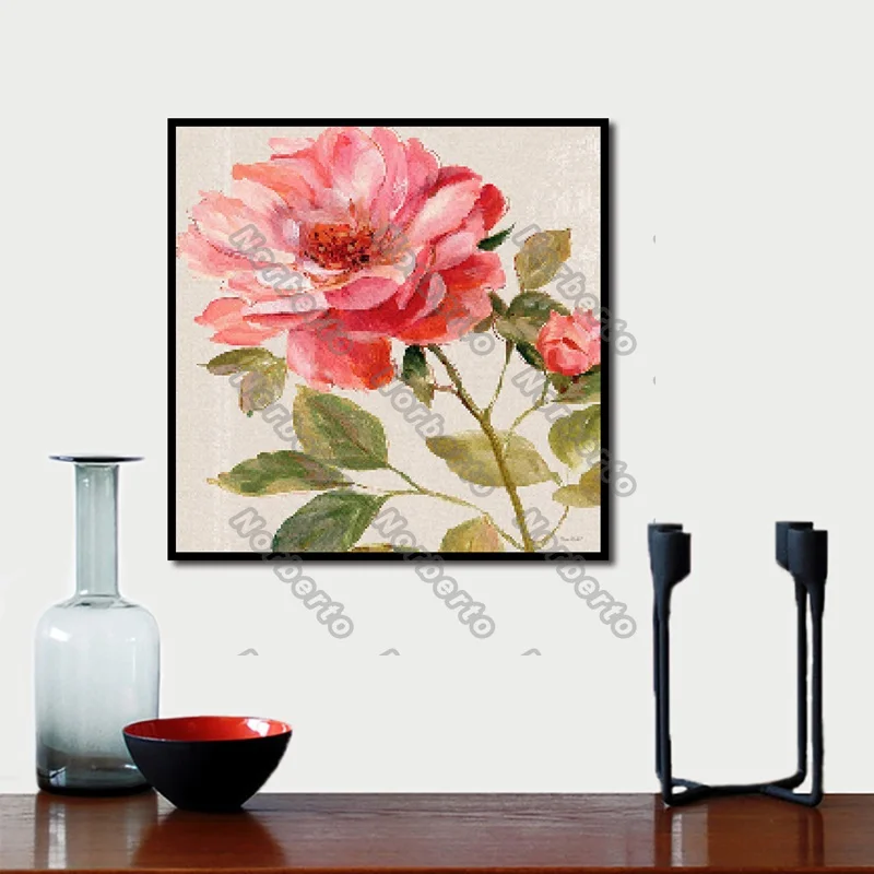 

Crayon Pictures Canvas Painting Wall Poster Natural Life Plants Flowers Butterflies Birds for Home Rooms Wall Decoration