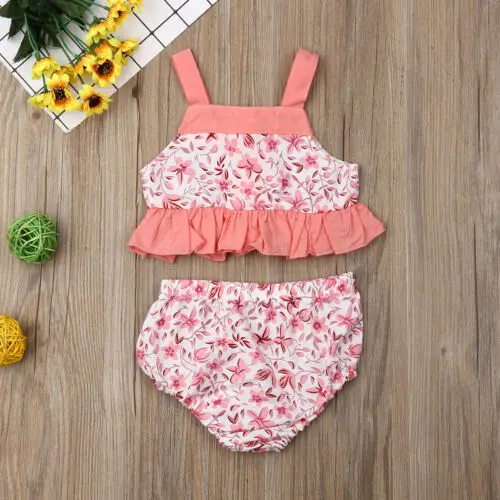 Модные детские нагрудники для малышей одежда девочек футболка с оборкой топы +