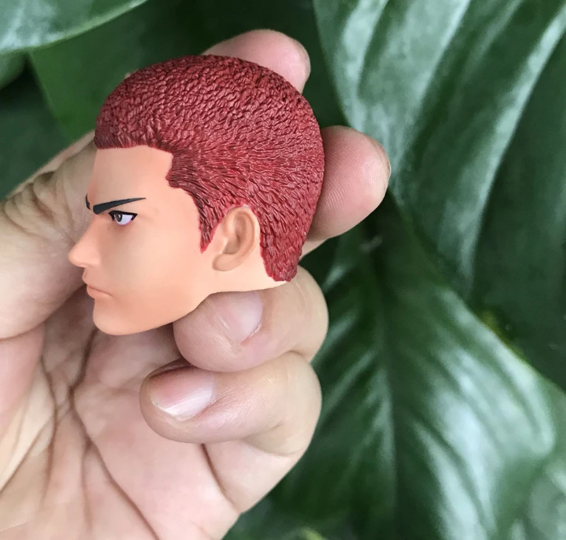 

In Stock 1/6 Scale Male Cartoon Anime Figure Accessory Hanamichi Sakuragi Head Sculpt Carved Model For 12 Inches Action Figure
