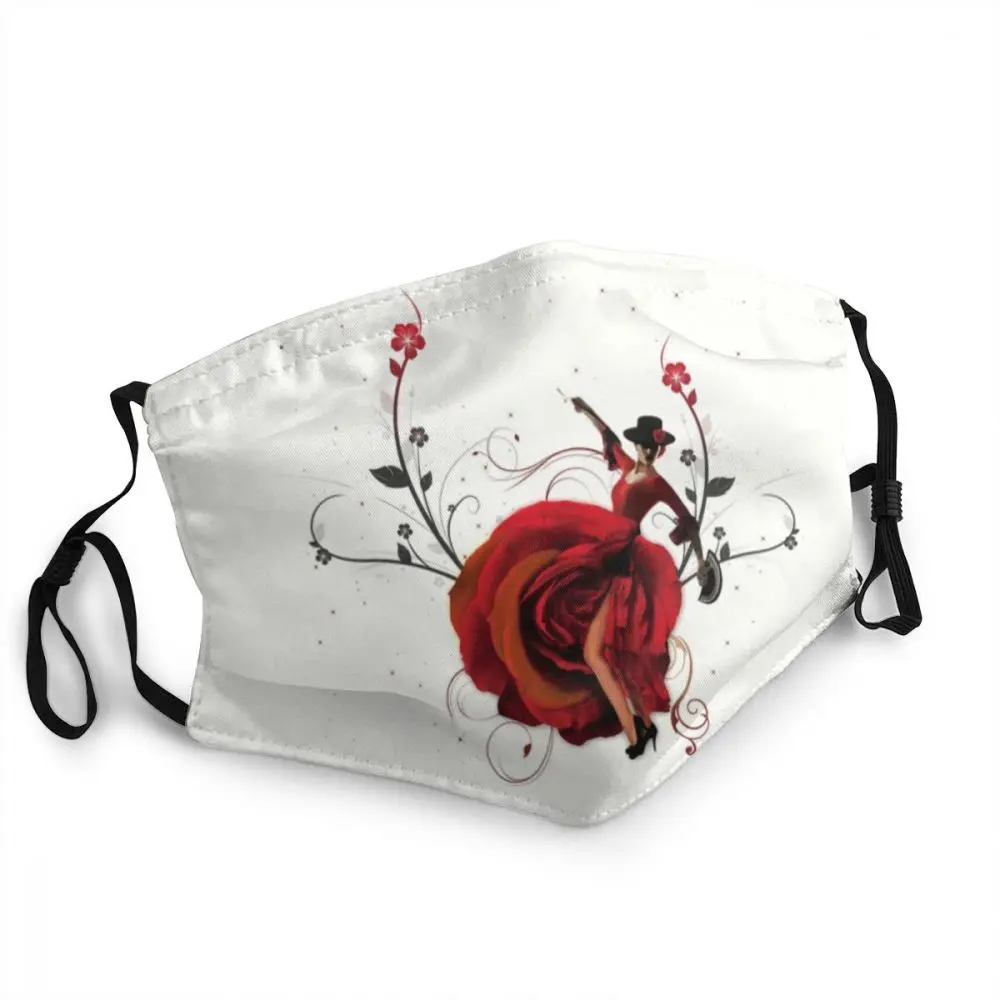 Маска-респиратор для взрослых танцовщиц фламенко защита от пыли смываемая маска