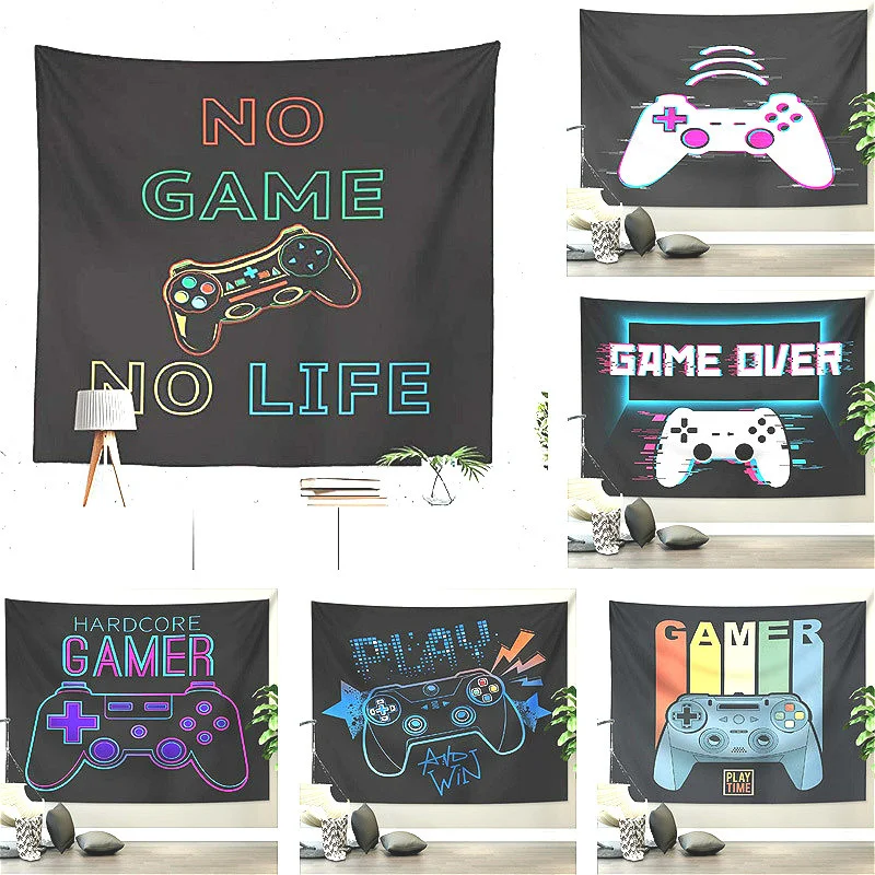 

Настенный гобелен с игровой ручкой, настенные гобелены, забавное мультяшное одеяло для спальни, декор для гостиной, коврик для спальни, дома...
