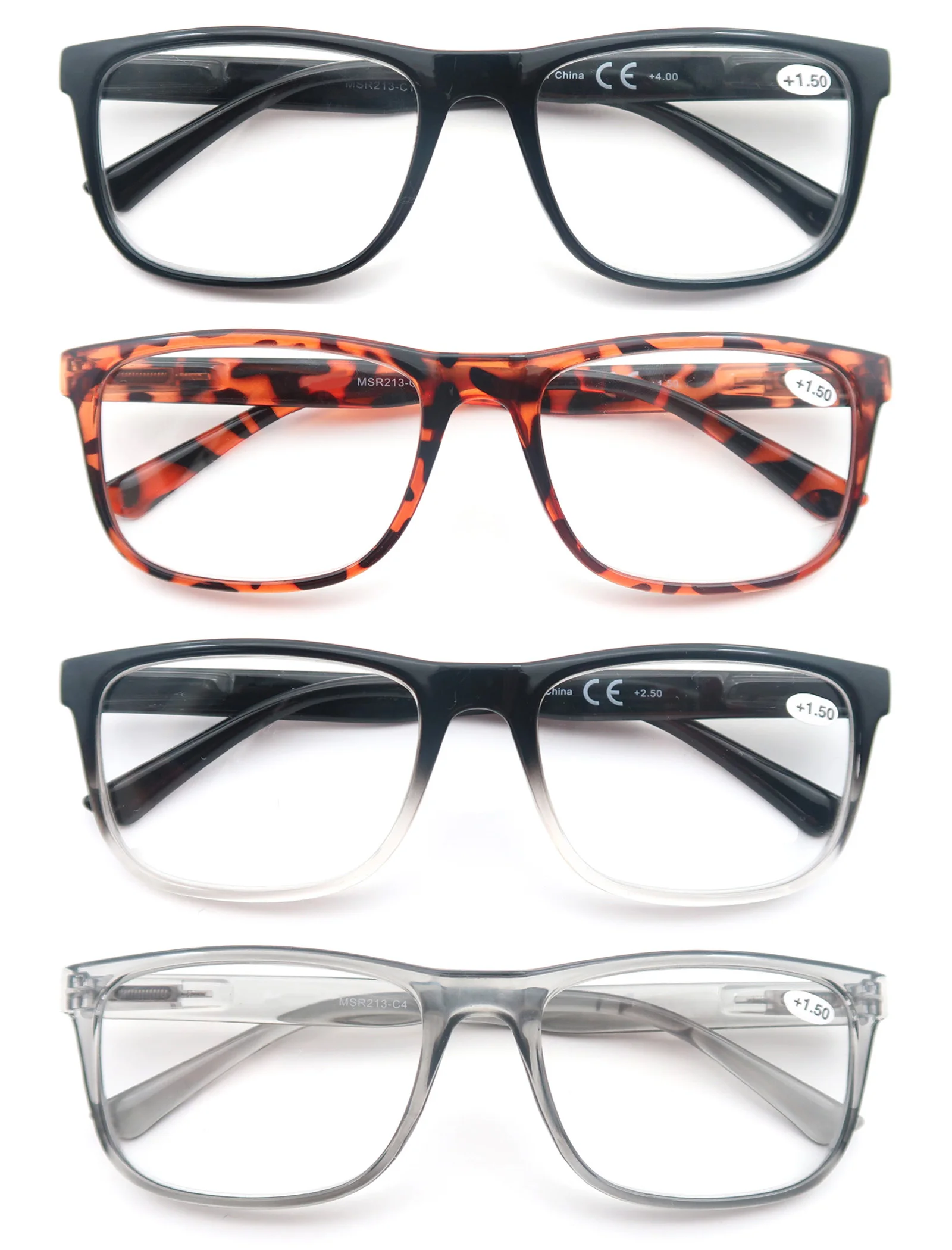 Очки для чтения унисекс большие прямоугольные небьющиеся пресбиопические с