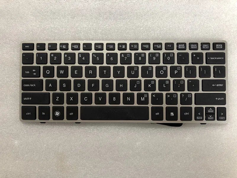 Клавиатура для HP EliteBook 2560 2560p серебристая оправа 696693 001 691658 001|Клавиатуры замены| |