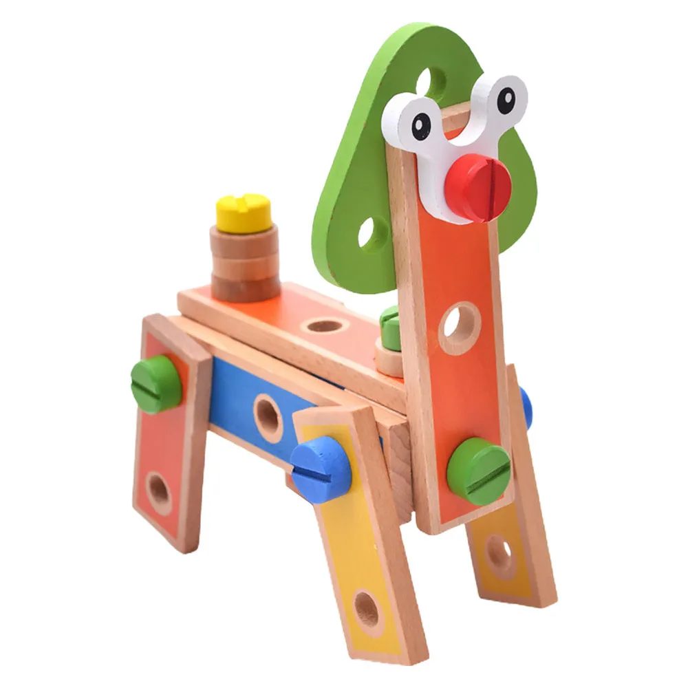 

1 Set Wooden Building Block Toy Children Educational Toys Assembling Toy