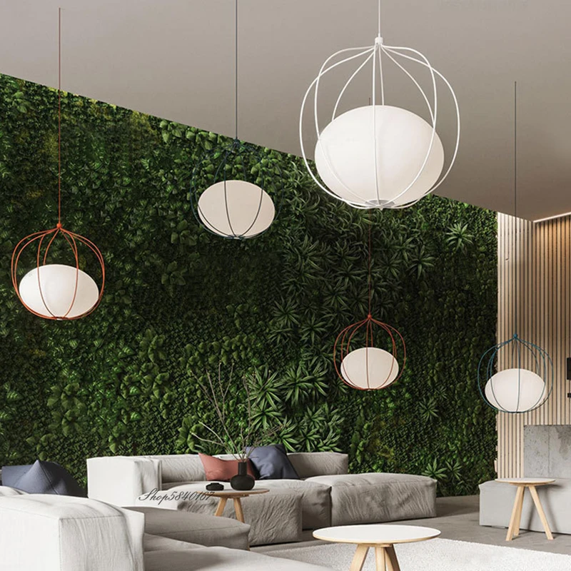 Новый современный подвесные светильники железной клетке Стекло Hanglamp освещение