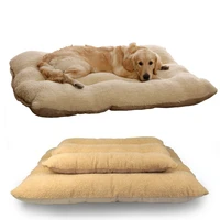 dogs kennel plush dog mattress puppy cat sleeping pad winter warm pet bed mat thicken fleece large dogs cushion blanket