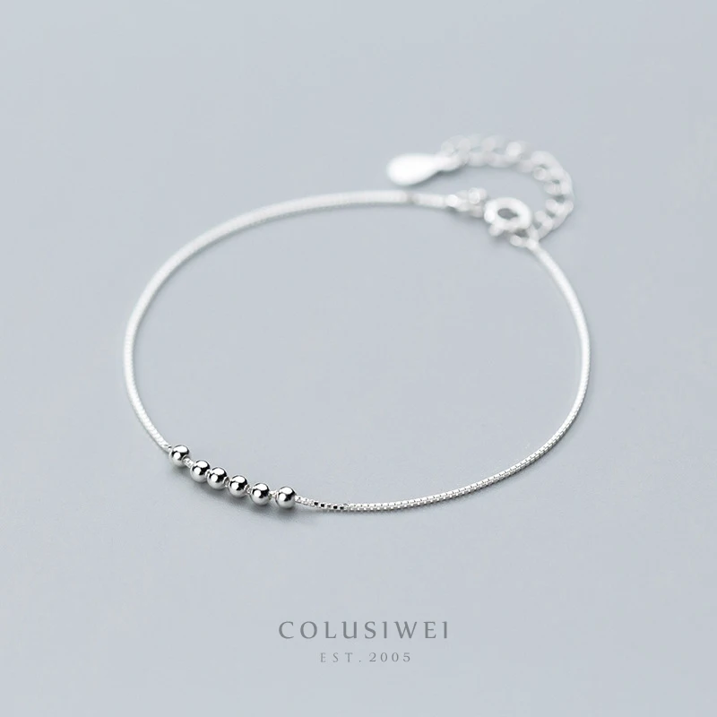Colusiwei Лидер продаж Цвет Серебряный Мелкий Бисер браслет цепочка для женщин