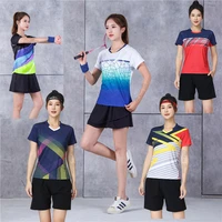 women brand tennis shirt quick dry breathable sports kits girls table tennis team running exercise badminton training t shirts
