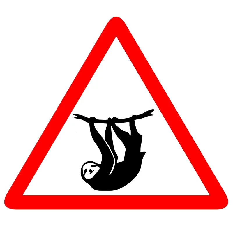 

New Animal Slow Hanging Sloth Warning Waterproof Color Car-Sticker and Decals Car Bumper Cover Scratches Interior KK Car Decor