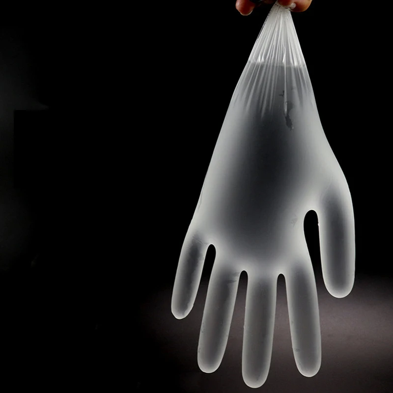 Перчатки одноразовые из ПВХ Нескользящие прочные белые перчатки для дома и