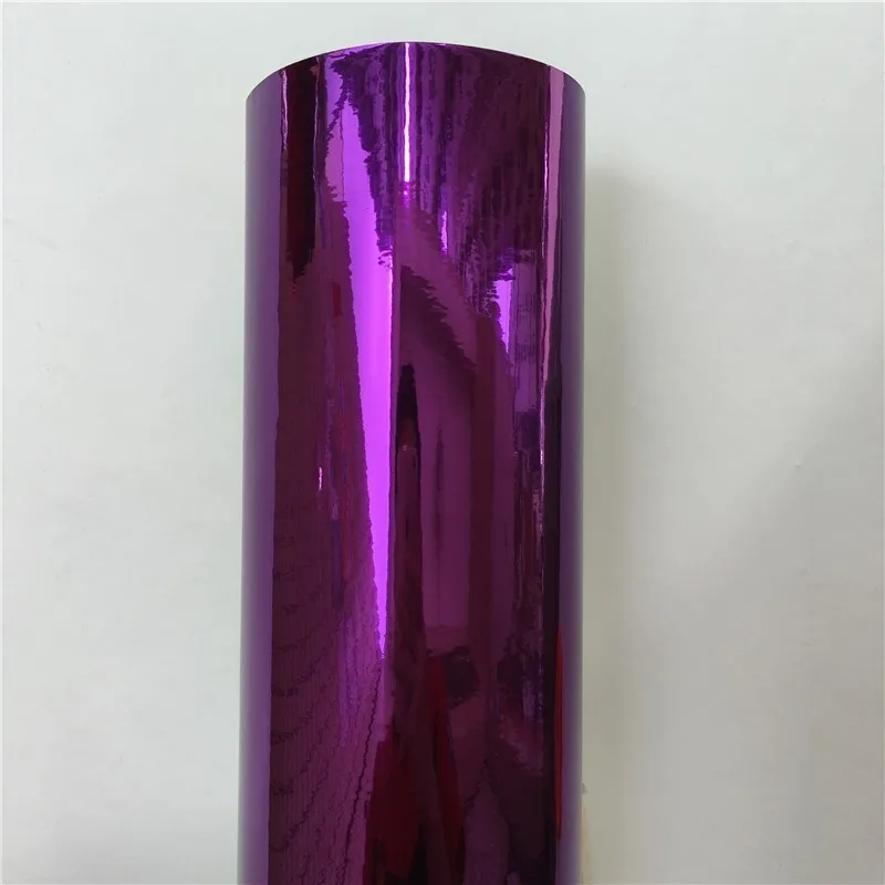 Гибкая глянцевая зеркальная хромированная фиолетовая виниловая пленка лист без