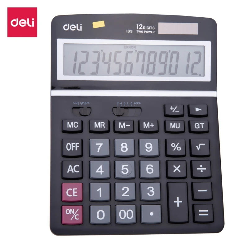 Портативный 12-разрядный большой Экран Дисплей калькулятор финансовый