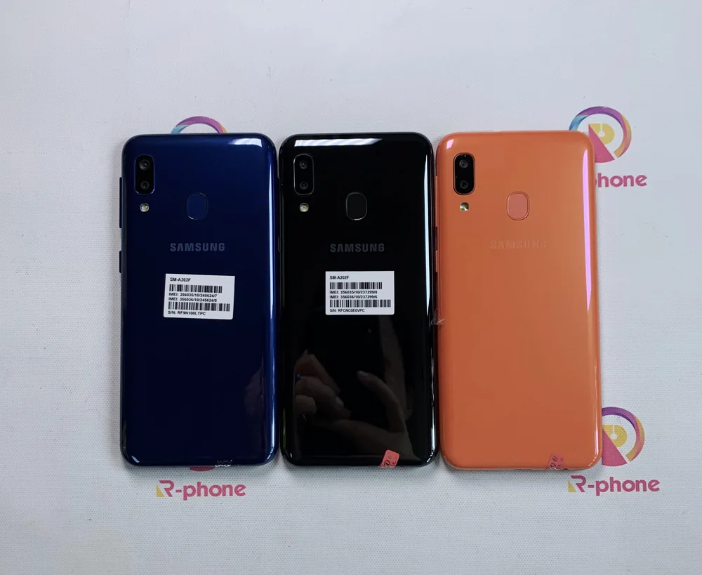 Оригинальный Samsung Galaxy A20e 4G мобильный телефон 5 8 ''двойная sim-карта 3 ГБ ОЗУ 32 Гб